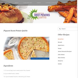 SR Piquant Sweet Potato Quiche — The Louisiana Sweet Potato Commission