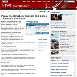 Piracy site Newzbin2 gives up and closes 15 months after block