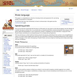 Pirate language - YPPedia