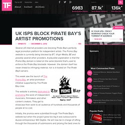 UK ISPs Block Pirate Bay’s Artist Promotions