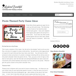 Pirate-Themed Party Game Ideas