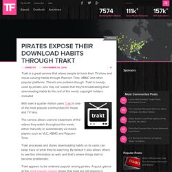 Pirates Expose Their Download Habits Through Trakt