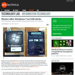 Pirates offer Windows 7 on USB sticks