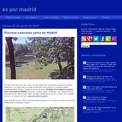 Piscinas naturales cerca de Madrid