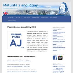 Státní Maturita z Angličtiny ONLINE