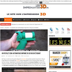 Un pistolet semi-automatique imprimé en 3D par un étudiant