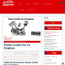 Piston Guide For LS Engines