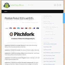 Pitchfork Perfect 10.0’s and 0.0’s…