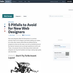 5 Pitfalls to Avoid for New Web Designers