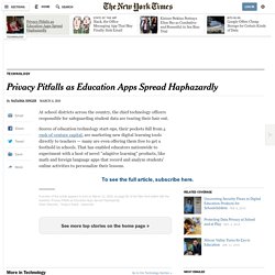 Privacy Pitfalls as Education Apps Spread Haphazardly