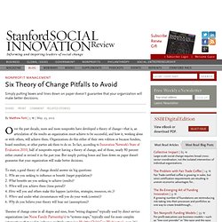 Six Theory of Change Pitfalls to Avoid