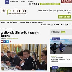 Le pitoyable bilan de M. Macron en écologie