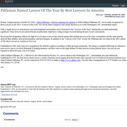 Pittleman Named Lawyer Of The Year By Best Lawyers In America