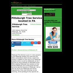 Pittsburgh Tree Service located in PA. myLaborJOB.com local Service Directory in PA