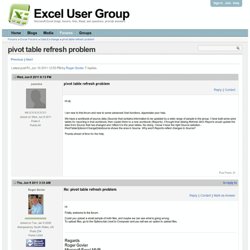 pivot table refresh problem - Excel User Group