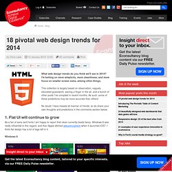 18 pivotal web design trends for 2014