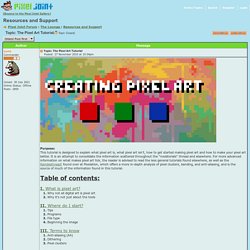 Pixel Joint Forum: The Pixel Art Tutorial