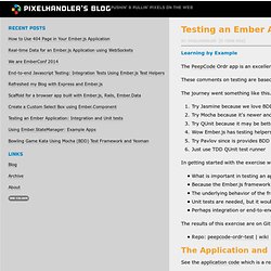 Testing an Ember Application: Integration and Unit tests - pixelhandler...