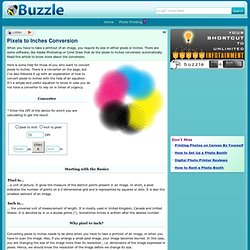 ... how to convert pixels to inches with the help of an equation pixels to