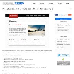 PixelStudio: A FREE, single-page Theme for GetSimple - GetSimpleThemes