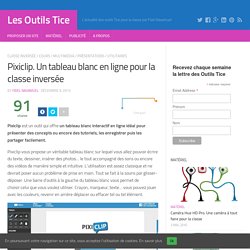 Pixiclip. Un tableau blanc en ligne pour la classe inversée