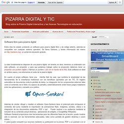 PIZARRA DIGITAL Y TIC: Software libre para pizarra digital