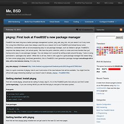 pkgng: First look at FreeBSD's new package manager - Iceweasel