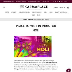 Place to visit in India for Holi