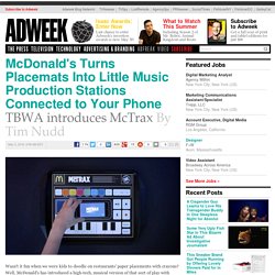 McDonald's Turns Placemats Into Little Music Production Stations Connected to Your Phone