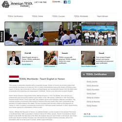 American TESOL Training with Job Placement - teacher jobs, employment in Yemen - Careerjet - yemen teach