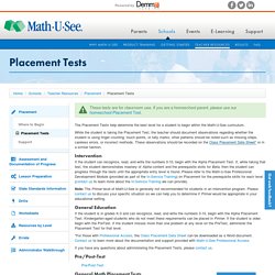 Placement Tests