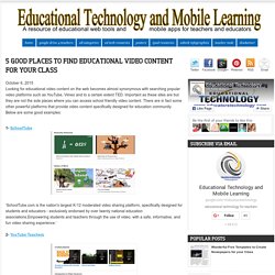 5 Good Places to Find Educational Video Content for Your Class