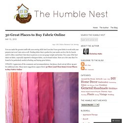 30 Great Places to Buy Fabric Online - The Humble Nest
