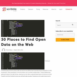 30 Places to Find Open Data on the Web