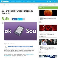 20+ Places for Public Domain E-Books