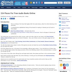 168 Places For Free Audio Books Online