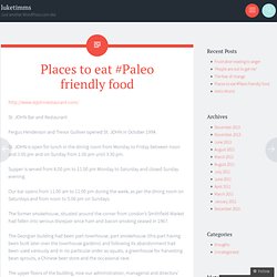 Places to eat #Paleo friendly food « luketimms