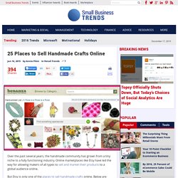 25 Places to Sell Handmade Crafts Online