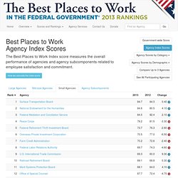 Best Places to Work > Overall Index Scores - Partnership for Public Service