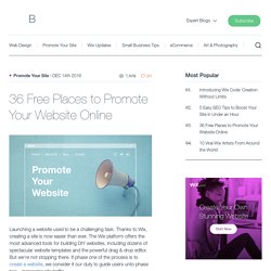 33 Free Places To Promote Your Website Online