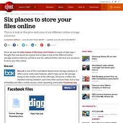 Six places to store your files online