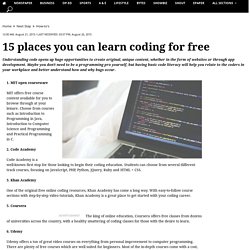 15 places you can learn coding for free
