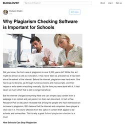 Why Plagiarism Checking Software is Important for Schools