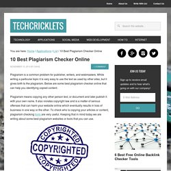 10 Best Plagiarism Checker Online - TechCricklets