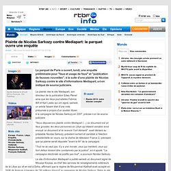 Plainte de Nicolas Sarkozy contre Mediapart: le parquet ouvre une enquête