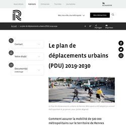 plan de déplacements urbains 2019-2030 Rennes