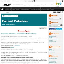 Plan local d'urbanisme - Ville de Pau