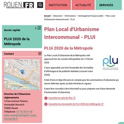Plan Local d'Urbanisme - PLU