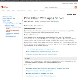 Plan Office Web Apps Server