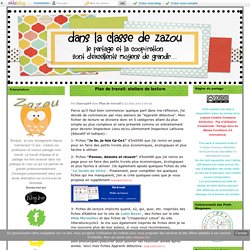 Plan de travail: ateliers de lecture
